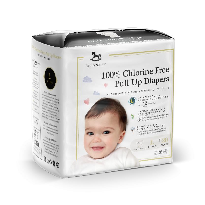Applecrumby™ Chlorine Free Premium Baby Pull Ups Diapers L20